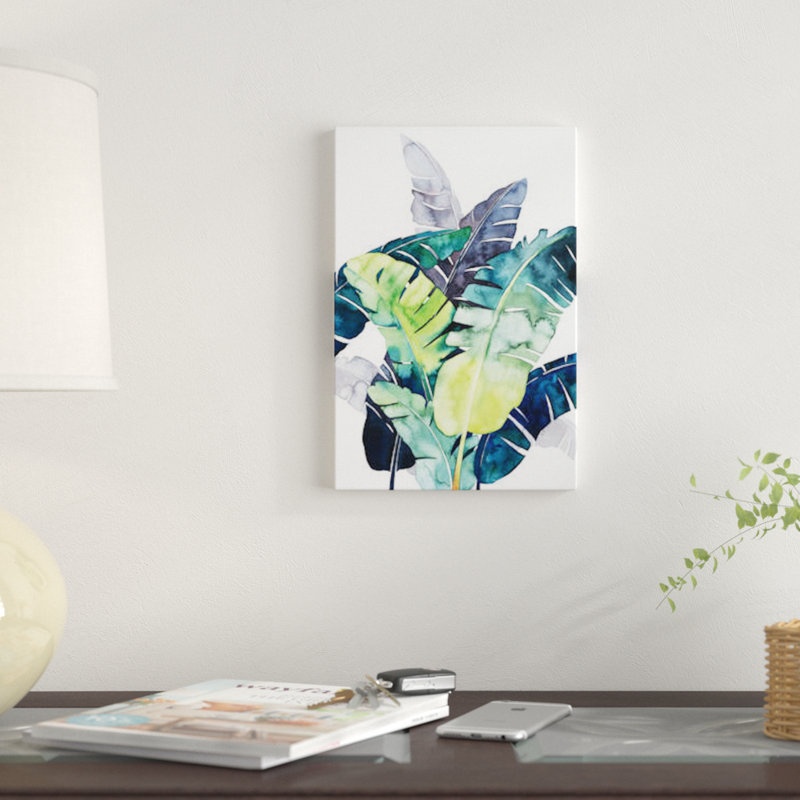 «Twilight Palms II» par Grace Popp - reproduction d'art sur toile tendue, H 12 po x l 8 po x P 0,75 po, Toile tendue