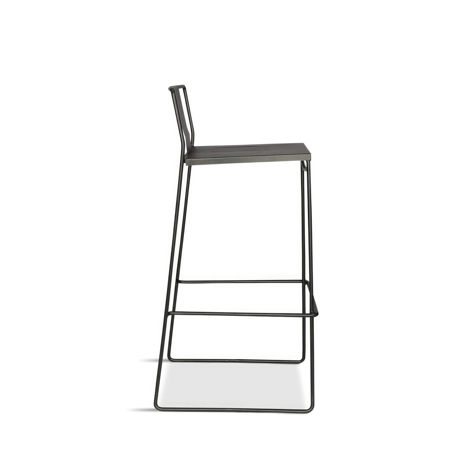 Avers 36.75'' Outdoor Bar Stool, Matte Coal