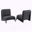 Chaise d'appoint avec structure en bois massif, ensemble de 2-129859838-129859841