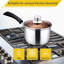 Casserole de 1 pte avec couvercle, petite casserole en acier inoxydable pour la cuisson