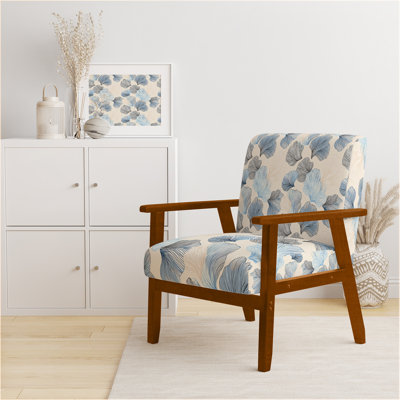 Fauteuil d'appoint abstrait - Fauteuil coquillage côtier bleu