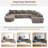 141.7" Oversized Modular Sectional Sofa-734460461