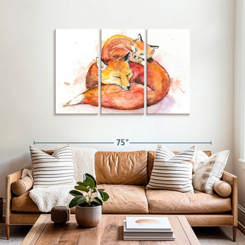 Brampt Foucault's Foxes, 36" H x 57" W