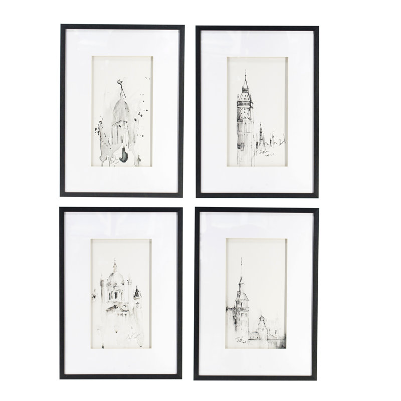 Ensemble de 4 impressions murales, 20 po x 28 po