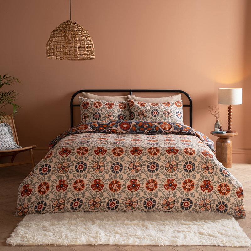 Kinfolk Polyester Floral Duvet Cover Set with Pillowcases Included, Single Duvet Cover + 1 Standard Pillowcase
