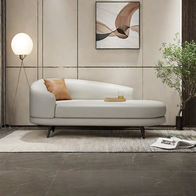 Metal Leg Indoor Chaise Lounge - Spacious Comfort by ComfySofa.s
