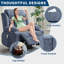 Fauteuil inclinable pivotant à 360 ° avec chaleur et massage, ports USB et porte-gobelets, canapé simple surdimensionné-794432556