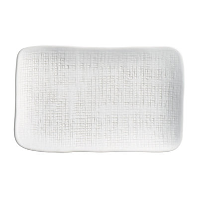 Jutta Rectangular Platter Medium 10.63 x 6.3 " New White