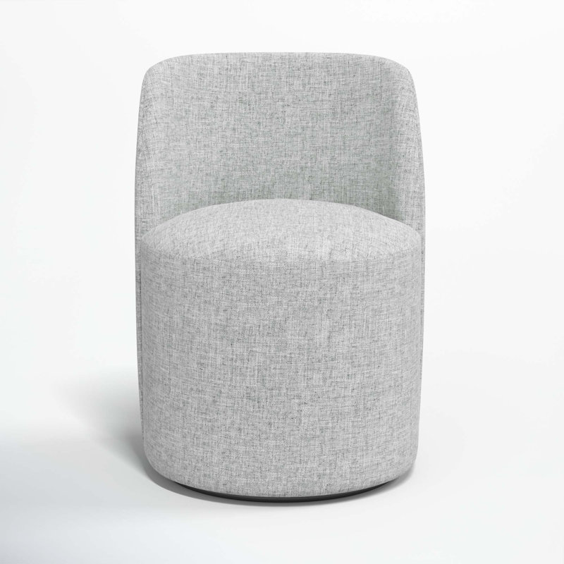 Begonia Swivel Dining Chair, Zuma Pumice Textured Linen