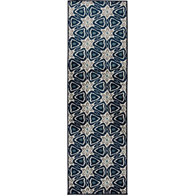 Tapis intérieur / extérieur bleu en polypropylène touffeté à la machine Kessel
