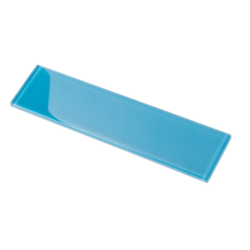 Carrelage mural de style brique en verre 3 "X 12", Bleu océan