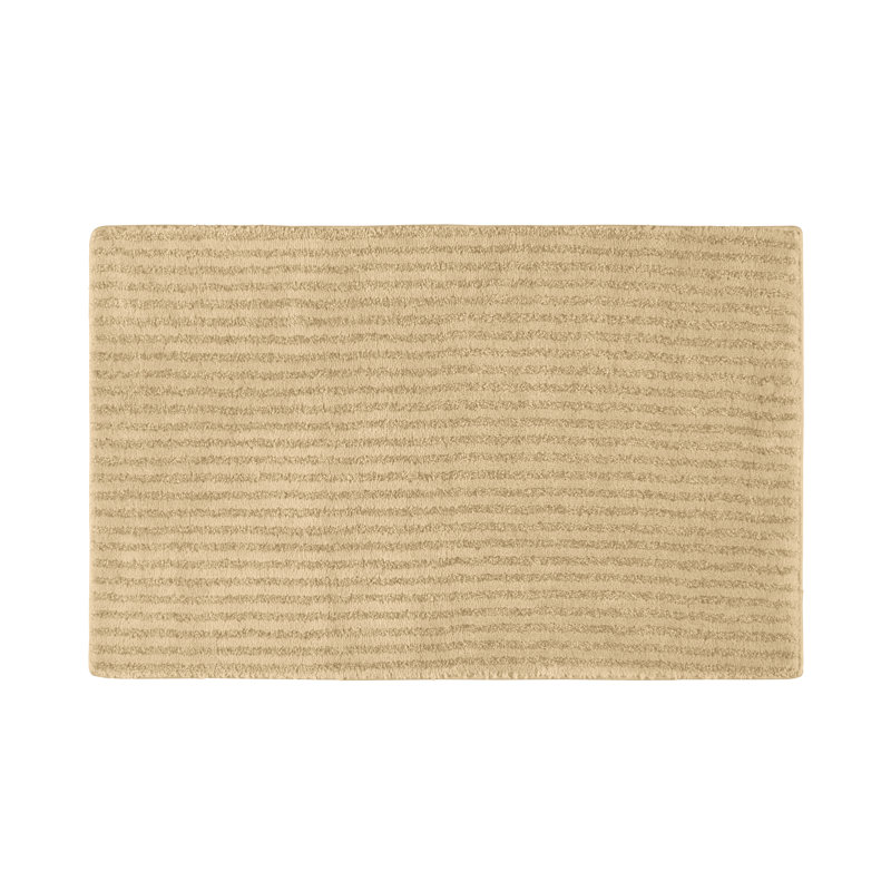 Viridian Nylon Bath Rug with Non-Slip Backing, Linen, 24" x 40"