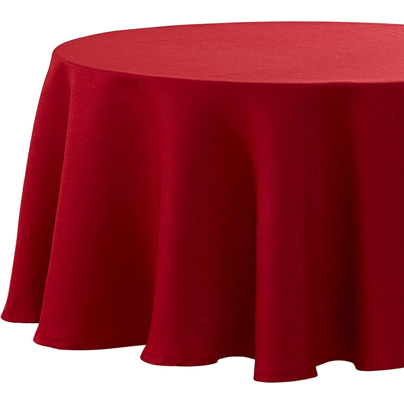 Polytetrafluoroethylene Addison Water And Stain-Resistant Round Tablecloth, 70 Inch Diameter Grey, Burgundy