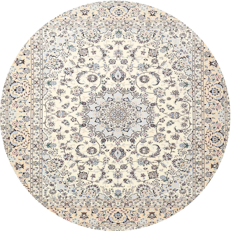 Tapis 100% traditionnel lavable à la machine 4590, Rond 5 pi
