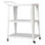 Chariot roulant industriel en métal à 3 niveaux avec roulettes pivotantes, support de rangement blanc pour la cuisine