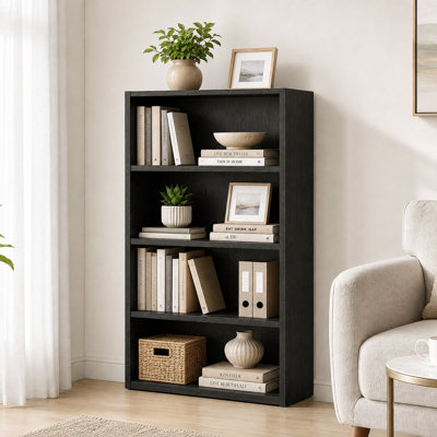 Adjustable Wooden Standard 4-Tier Bookcase