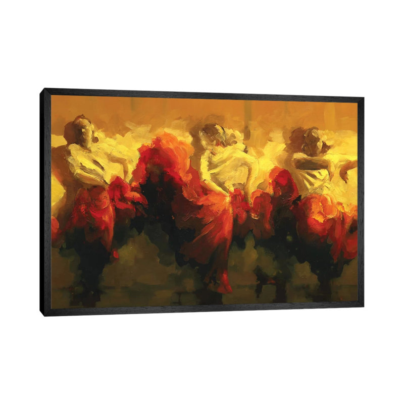 Cortejo Rojo I by Zil Hoque - Gallery-Wrapped Canvas Giclée on Canvas, Black Framed, 101.6 cm H x 66.04 cm W
