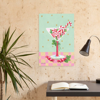 Peppermint Spirits Playful Whimsical Abstract Art