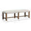 Table de salle à manger à tréteaux extensible avec 2 chaises et banc-124445278