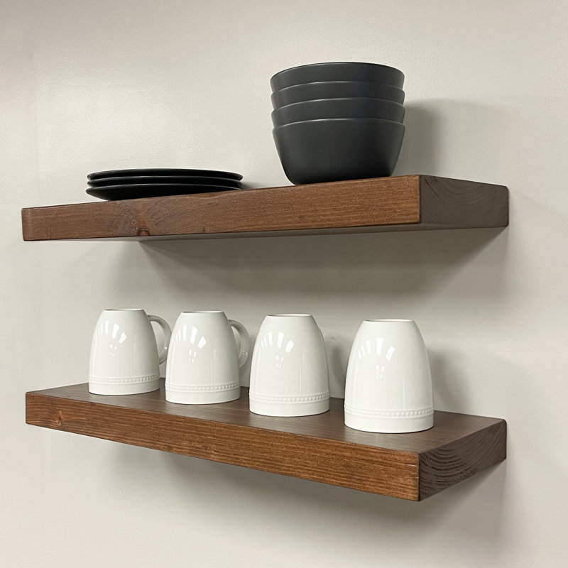 Tablettes flottantes rustiques Haby, H 1,75 po x l 24 po x P 10 po, Provincial