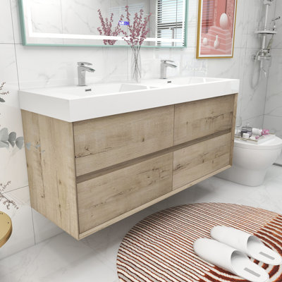 59'' Double Bathroom Vanity with Top