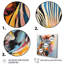 Zèbre coloré et rayures expressionnistes I - art mural zèbre-92008259