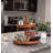 BIRDROCK HOME 2-Tier Farmhouse Serving Tray With Handle - Espresso