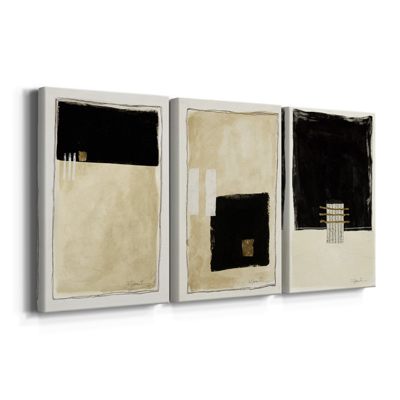 Debout fort IV - toile tendue sur mesure - 3 pièces, H 12 po x l 24 po