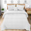 Ensemble d'édredon 5 pièces - Édredon en duvet synthétique toutes saisons avec taies décoratives et jupe de lit - Housse de couette matelassée avec pattes d'angle-110971800-110971798