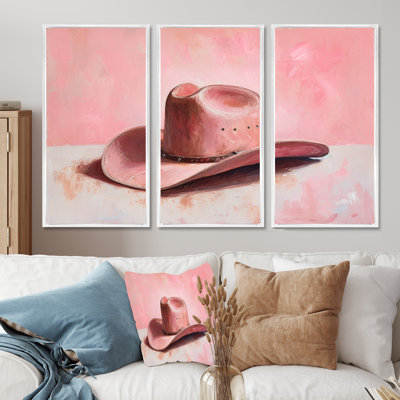 White Cowboy Boots On Interstate II - Cowgirls Wall Art Print Set