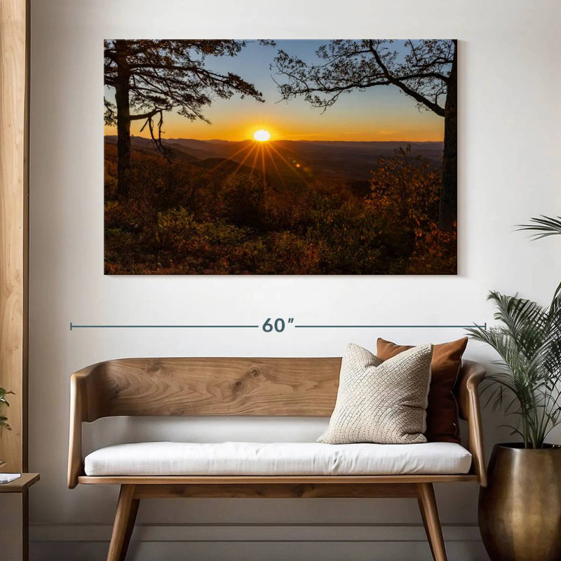 Blue Ridge Parkway au coucher du soleil, H 34 po x l 51 po