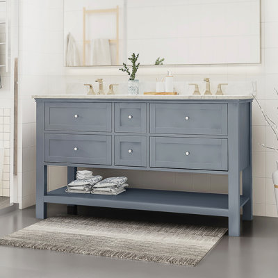 Ensemble de meuble-lavabo double 61 po Nazeeh