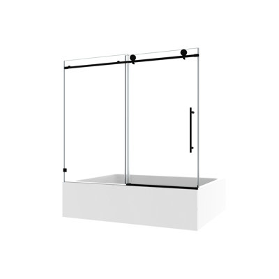 6063 Shower Door - Brushed Nickel Finish, , Soft Closing Feature, Nano Cleaning, Tempered Glass, 70Mm 304 Stainless Steel Pulleys For Bathroom With Closing, Easy Clean Ability,