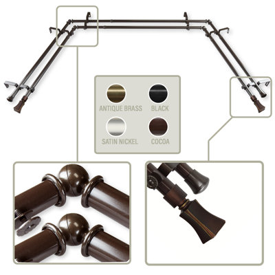 Steel Adjustable 6 Sided Curtain Rod