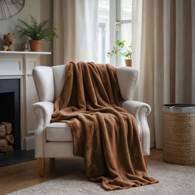 Soft Plush Fleece Blanket – Reversible Flannel Throw For Bed And Couch
