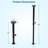 Adjustable Square Steel Table Legs with Leveling Feet, Set of 4, Black
