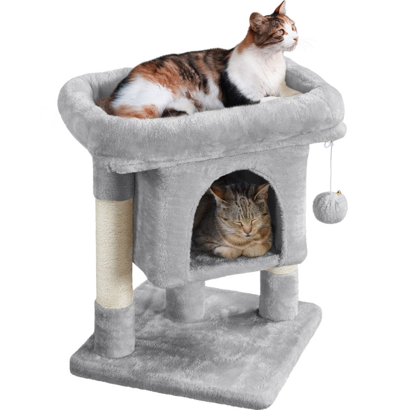 color 59cm Cat Tree, Light Grey