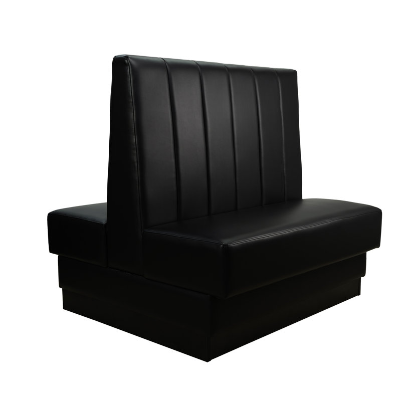 Six-Channel Double-Sided Restaurant Booth Seating - Black, Black