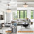Modern 5-Light Black Dimmable Capiz Shell Tiered Chandelier-339180064-339086453-337397353
