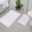 Tapis de bain doux réversible 100% coton blanc - lavable à la machine et durable-108892056