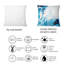 Bleu clair et blanc liquide Marble Art I - Coussin décoratif imprimé moderne-2129386062