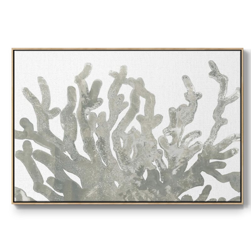 Stone Macro Coral III, reproduction d'art sur toile, H 17 po x l 25 po x P 2 po, Bois naturel