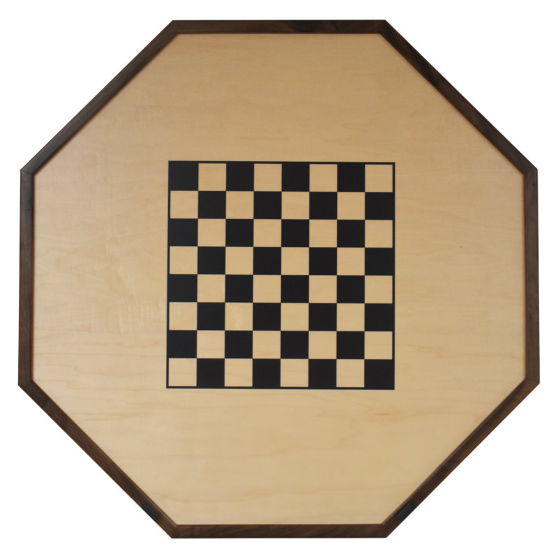 The Deluxe (rail en noyer) - ensemble de jeu de crokinole traditionnel, Noir/naturel