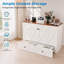 Lit escamotable double avec station de charge USB - armoire murale, matelas à trois volets et tiroirs de rangement optionnels, conception convertible peu encombrante-2012011728