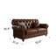 Canapé en cuir 62,9 po