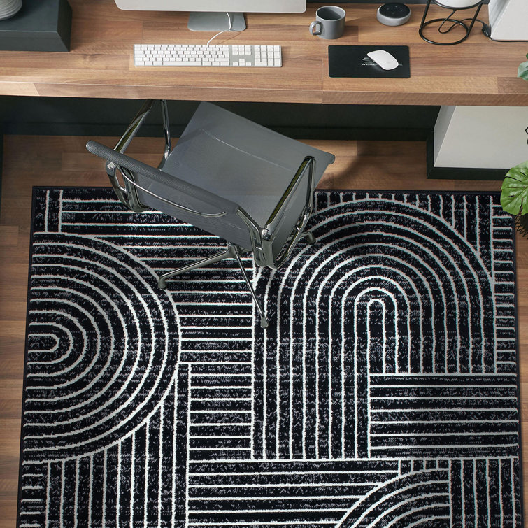 Contemporary Stripe Arch Design Area Rug