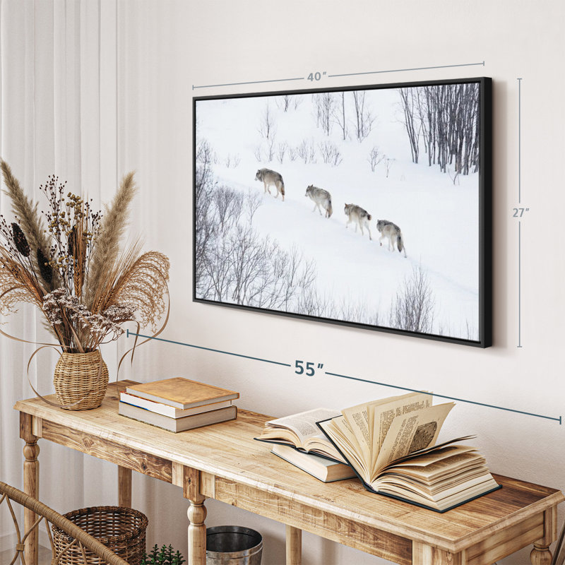«Winter Wolf Pack Wall Art», H 27 po x l 40 po