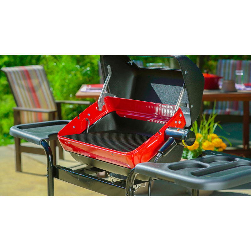 Americana Black Electric Cart Grill with Rotisserie and Smoker