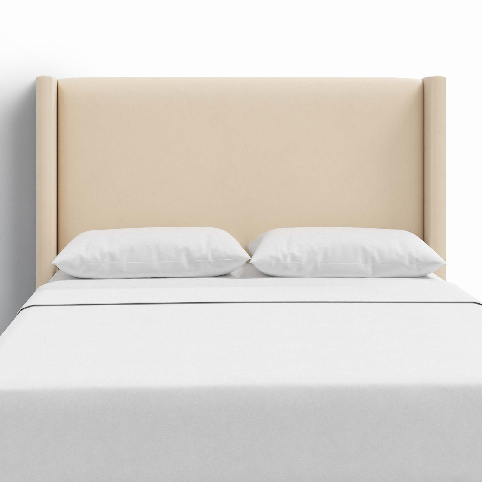 Hanson Upholstered Headboard, Twin, Classic Pearl Performance Velvet