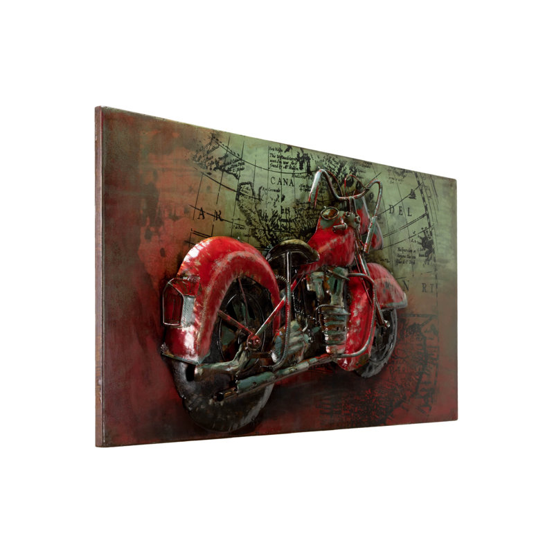 Handmade Industrial Transportation Wall Decor on Metal